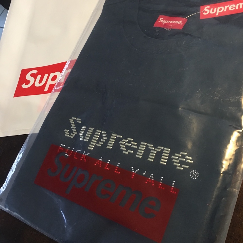 Supreme ss19 gold bars tee